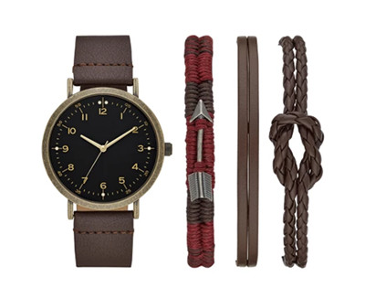 men leather  watch