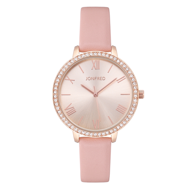 lady PU leather  watch